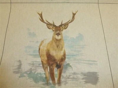 CHATHAM GLYN STAG - Linen Look Cotton Fabric - CUSHION PANELS and by the Metre