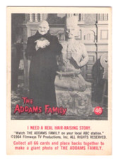 1964 VINTAGE ORIGINAL SCANLENS/DONRUSS THE ADDAMS FAMILY TRADING CARD #46 EX