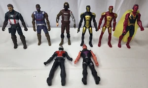 Marvel The Avengers Figures Lot Of 8 Light up Chest 6" Toys Hawkeye Vision Thor - Picture 1 of 21