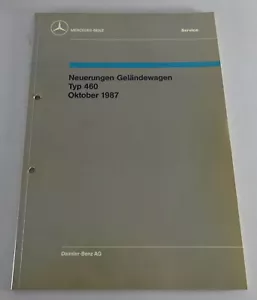Manual De Taller Mercedes Benz G-Modelo W460 250 GD Introducción Octubre 1987 - Imagen 1 de 4