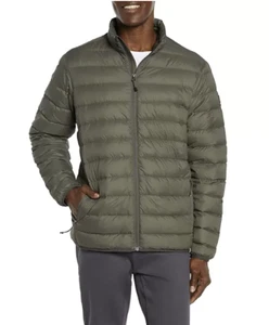Eddie Bauer Men's Packable Down Jacket Water Repellent Dusky Green Large NWT - Picture 1 of 14