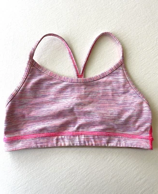 Sujetador deportivo LULULEMON Flow Y talla 2 en rayas rosas Foto 1 de 4