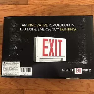 Light Pipe Exit Light Combo w Red Letters White 015248 - Picture 1 of 3