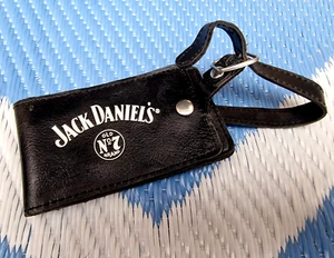 Vintage Jack Daniels Leather Luggage Label Identification Wallet Old No. 7 VGC - Picture 1 of 8