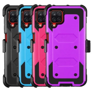 Cover für Samsung Galaxy A12 6,5 Zoll Strapazierfähige Hülle Eingebaute Displayschutzfolie - Bild 1 von 29