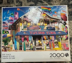 Surf Shack 2000 Piece Jigsaw Puzzle with Poster Garry Walton by Buffalo Games - Picture 1 of 3