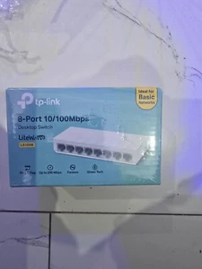 8 Port TP-LINK Fast Ethernet Switch LAN Network RJ45 Splitter Hub Wired NEW - Picture 1 of 5
