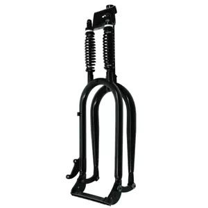20" Beach Cruiser Dual Springer 1 " Threadless Fat Fork Disc For 3.0 Tire Black - Picture 1 of 5