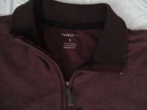 Van Heusen Sweater Men's Sz. S Ribbed Kint Pullover 1/4 Zip L/S msrp $65 NWT - Picture 1 of 7