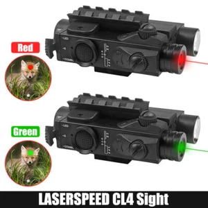 LASERSPEED CL4 Tactical Hunting Green/Red Aiming Laser and Flashlight Combo - Picture 1 of 12