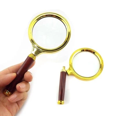60/70/80mm Handheld 10X Magnifier Magnifying Glass Jewelry Loupe Reading Tools - Image 1 of 4