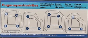 Beko Joint and Smoothing Trowel Set 4 Pieces Different Radii and Angles 200 3 - Picture 1 of 6