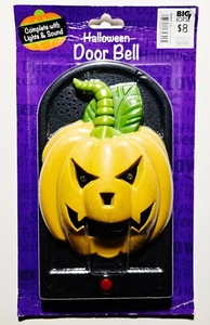 Timbre de Halloween vintage de los años 2000 *NUEVO* KingTop Co. luces y sonidos de calabaza - Imagen 1 de 2