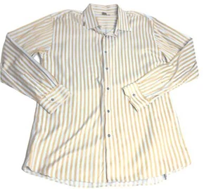 Metropolitan By Lord & Taylor Men's Blue Striped Button Down Shirt (Size: XXL) - Picture 1 of 3