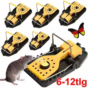 6/12x Profi Rattenfalle Schlagfalle Metall Stahl verzinkt Köderfalle Ratte Falle - Bild 1 von 23