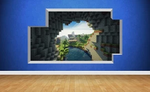 Extra Wide Mine Themed Mural - The Cave Entrance 36" wide x 21" tall - Picture 1 of 3