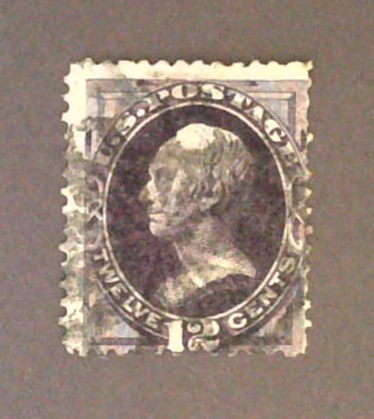 Estados Unidos 1873 12c Negro Violeta Scott #162 SCV $140 F Foto 1 de 1