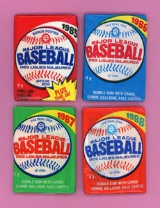 1985 1986 1987 & 1988 OPC Baseball Sealed Wax Pack Lot ~ Original Owner ~ - Picture 1 of 2
