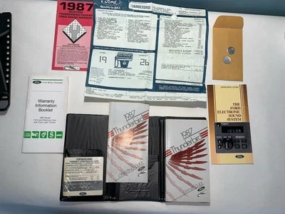 1987 Ford Thunderbird руководство пользователя/с наклейкой на окно гарантия жестяная бирка - Изображение 1 из 4