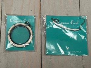 Origami Eule großes Living Medaillon und Armband Set Neu mit Etikett - Bild 1 von 7