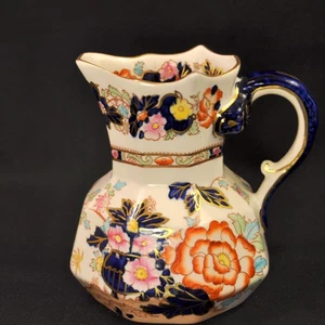 Mason's Mandarin Pitcher 8 Sided Hydra Handle 1891-1914 Patent Ironstone Imari - Picture 1 of 16