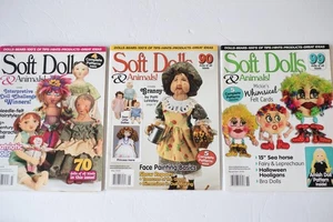 Lot of 3 SOFT DOLLS & ANIMALS Magazine July 2008 May/November 2009 Back Issues - Picture 1 of 7
