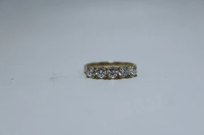 10K Yellow Gold Cubic Zirconia Ring, 2.1 Grams, Size 6.75 - Image 1 of 4