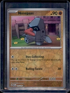 Nosepass SV03: Obsidian Flames Pokémon #107/197 Reverse Holo NM+ - Imagen 1 de 2