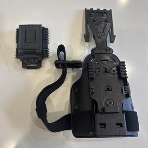 Safariland 6004UFA Single Strap Leg Shroud w/ QLS 19 & Clip On Belt Loop Black - Picture 1 of 2
