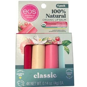 EOS 100% Natural Organic Lip Balm - Variety Classic 4er Pack (NEU) - Bild 1 von 2