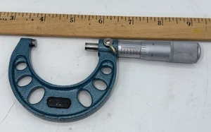 Fowler 1 - 2 Inch Outside Micrometer Made In Japan Locking - Afbeelding 1 van 9