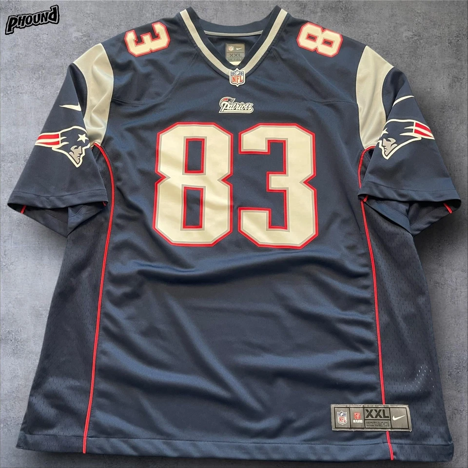Camiseta de fútbol americano New England Patriots para hombre 2XL NFL Wes Welker 83 Nike On Field Foto 1 de 4