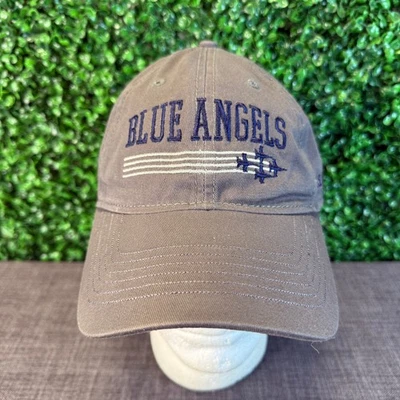 Boné chapéu ajustável Blue Angels Marinha dos EUA cinza azul tamanho único OSFA - Imagem 1 de 4