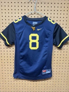 Camiseta West Virginia Mountaineers #8 niños talla 7 Nike WVU NCAA - Imagen 1 de 14
