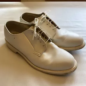 Vintage Bates Floataway White Uniform Dress Shoes Mens Size 8.5 E - Picture 1 of 6