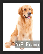 6x9 Picture Frame for Wall Hanging or Tabletop- Wall Mounting 6x9inch black