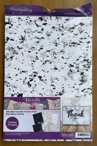 Hunkydory A4 Adorable Scorable Pattern Packs-Marvellous Marble (24 Sheets) - Picture 1 of 3