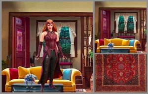 1/6 Scarlet Witch Backdrop 15"x15" - Ideal For 1/6 Wanda Maximoff Vision MMS - Picture 1 of 12