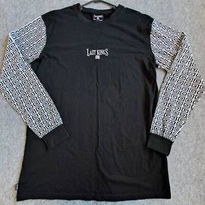 Last Kings Shirt Mens Extra Large Black Long Sleeve Cotton Culture Spellout - Picture 1 of 12