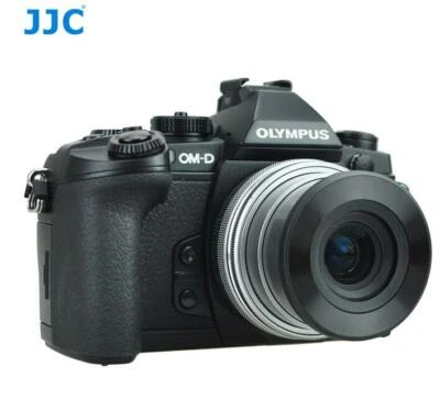 JJC Camera Auto Open Close Lens Cap for Olympus M.Zuiko Digital 17mm f/2.8 Lens - Image 1 of 4