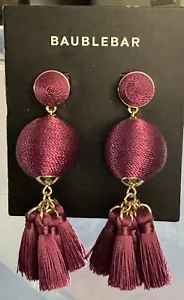 BaubleBar Samba Ball Drop Earrings Plum - Picture 1 of 2