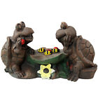 Tic Tac Toe Turtles Outdoor Statue - 7.5 in by Sunnydaze