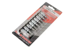 Selta Taiwan S2 Steel 9pc 1/4" Dr. Torx Star Tamperproof Socket Bits:TP10--TP50 - Picture 1 of 3
