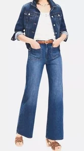 Neu mit Etikett Michael Kors Selma Bootcut-Jeans hoher Bund Größe 12 oder 14 lapisblaue Waschung - Bild 1 von 12