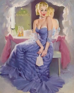 GIL ELVGREN Pin-Up Poster or Canvas Print "Miss Sylvania Backstage" #93 - Picture 1 of 1
