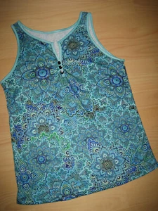 Top Tanktop grün-mint-blau-schwarz-gemustert Gr. 38 neu ohne Etikett - Bild 1 von 1