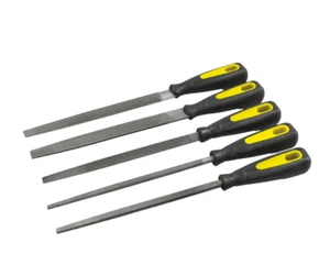 Juego de 5 limas metálicas de ingeniero surtidas de 8" 200 mm antideslizante agarre suave resistente - Imagen 1 de 2