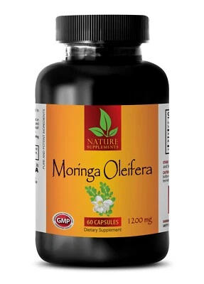 Natural Moringa Oleifera Extract 1200mg - Weight Loss Supplement - 60 Pills - Image 1 of 4