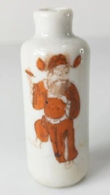 Antique Chinese 19th Century Iron Red Decorated Snuff Bottle Figure - Image 1 of 4