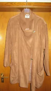Extravagante Damenjacke Pfirsichhaut cognac lange Form Gr 46 - Bild 1 von 2